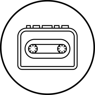 soyut arkaplanda izole edilmiş kaset simgesi