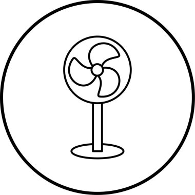 Modern fan simgesinin vektör illüstrasyonu