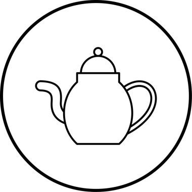 çaydanlık ikonu vektör illüstrasyonu