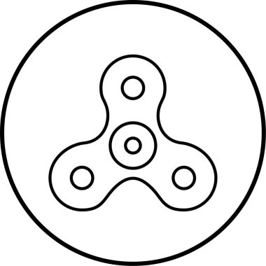 Kıpır kıpır dönen ikon. Web için modaya uygun yuvarlak düğme vektör simgelerinin tasviri