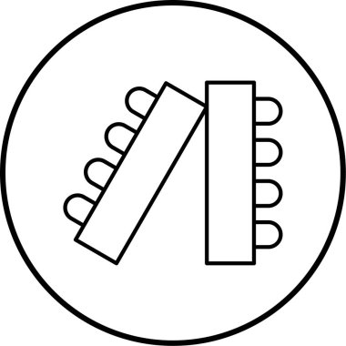 blok simgesinin vektör illüstrasyonu