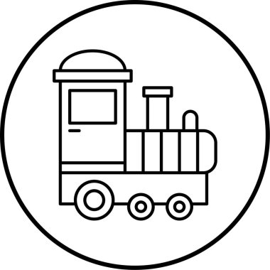 Vektör illüstrasyonu, tren simgesi arkaplanı