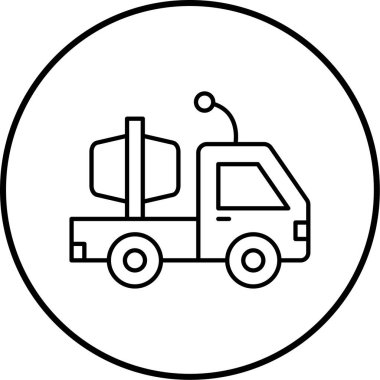 Kamyon çizgisi simgesinin çizimi