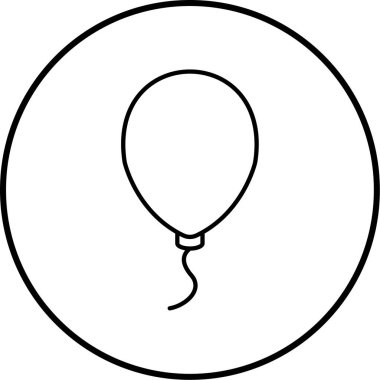 Tek balon sembolünün vektör çizimi
