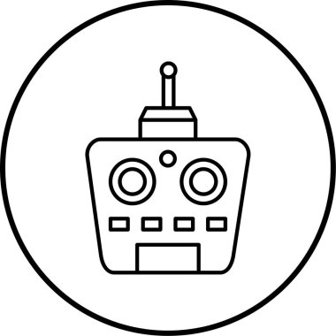 Modern siyah simgenin vektör illüstrasyonu