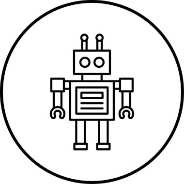 Robot simgesinin vektör illüstrasyonu