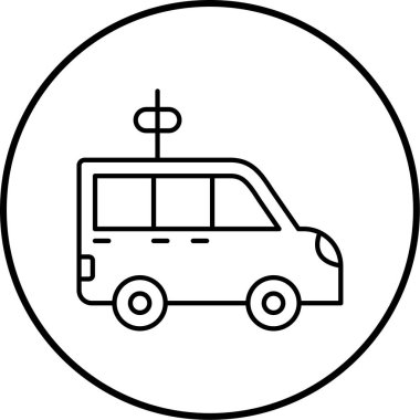 araba simgesi vektör illüstrasyonu