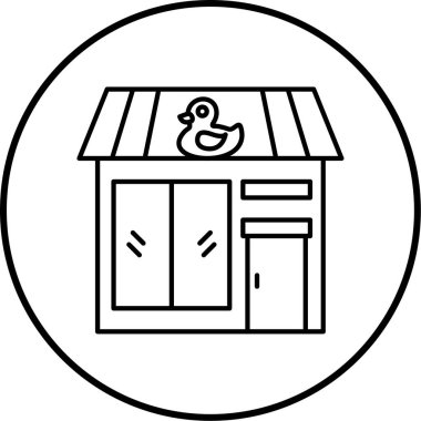 Bebek mağazası simgesinin vektör illüstrasyonu