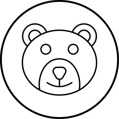 Ayı. Web simgesi basit illüstrasyon