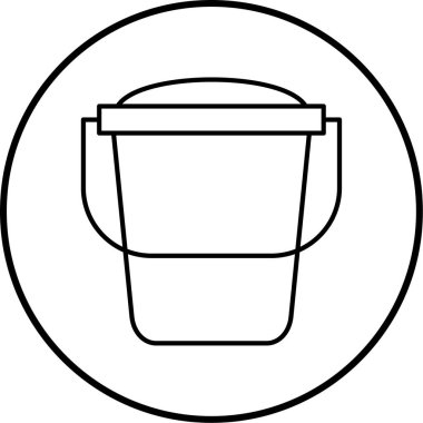 kova simgesinin vektör illüstrasyonu