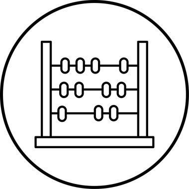 Abaküs. Web simgesi basit tasarım