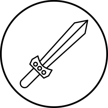 kılıç simgesi modada izole edilmiş arkaplan