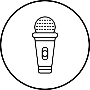 Mikrofon. Web simgesi basit tasarım