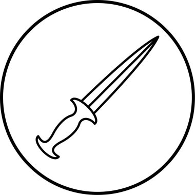 Kılıç. Web simgesi basit illüstrasyon