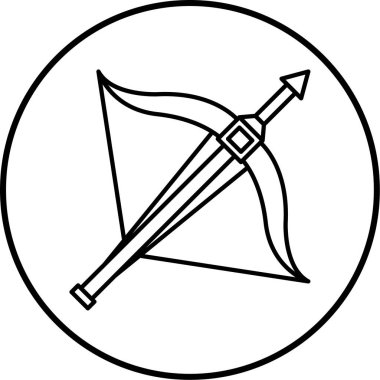 Bir yay simgesinin gösterimi