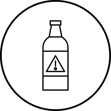 Bir şişe simgesinin vektör illüstrasyonu