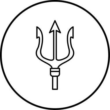 Mızrak modern simgesinin vektör çizimi