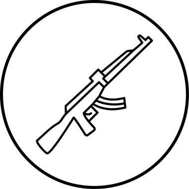 Bir silah simgesinin vektör illüstrasyonu