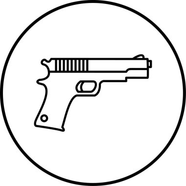 Bir silah simgesinin vektör illüstrasyonu