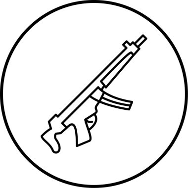 Bir silah simgesinin vektör illüstrasyonu