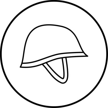 Bir kask simgesinin vektör illüstrasyonu