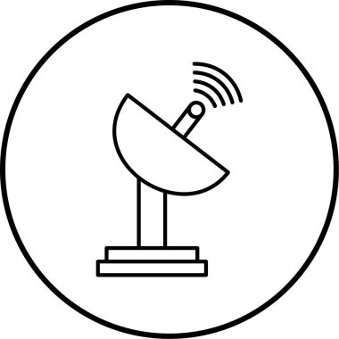 Anten. Web simgesi vektör illüstrasyonu