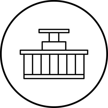 Bir tren simgesinin vektör illüstrasyonu