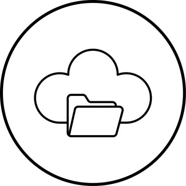 Bulut. Web simgesi basit illüstrasyon