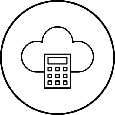 Bulut. Web simgesi basit illüstrasyon