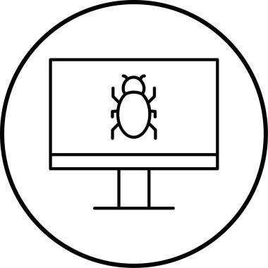 bilgisayar izleyici vektör illüstrasyonu