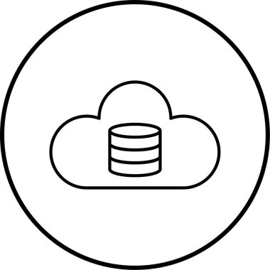 Bulut. Web simgesi basit illüstrasyon