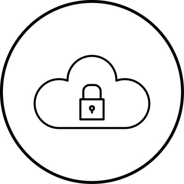 Bulut. Web simgesi basit illüstrasyon