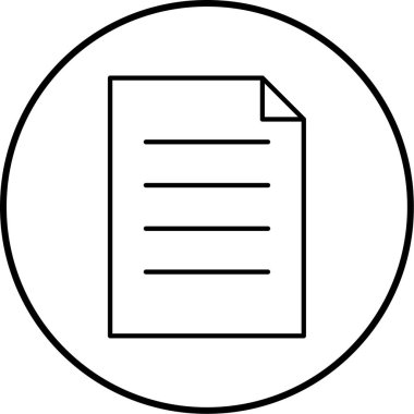 Belge simgesinin vektör illüstrasyonu