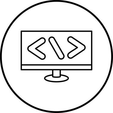 vektör lcd simgesi illüstrasyonu