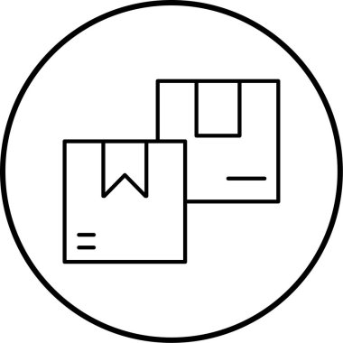 Kutu. Web simgesi basit illüstrasyon