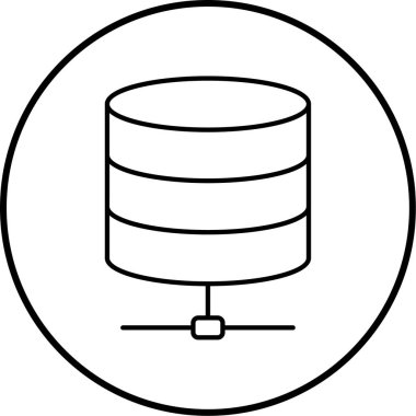 veritabanı. Web simgesi basit illüstrasyon