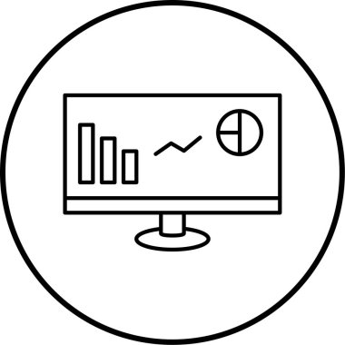 vektör lcd simgesi illüstrasyonu
