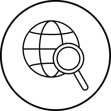 Küresel arama Web simgesi