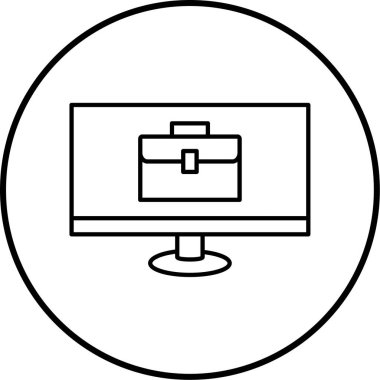 vektör lcd simgesi illüstrasyonu