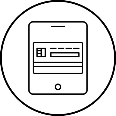 Cep telefonu simgesi, vektör illüstrasyonu