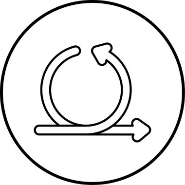 Okun satır simgesinin vektör illüstrasyonu