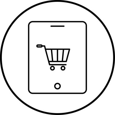 Cep telefonu simgesi, vektör illüstrasyonu