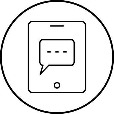 Cep telefonu simgesi, vektör illüstrasyonu