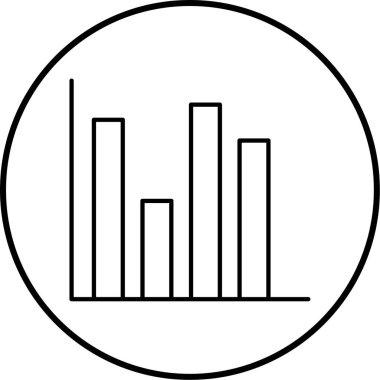 grafik çizelgesi simgesi, vektör illüstrasyonu