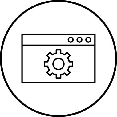 Ayarlama. Web simgesi basit illüstrasyon