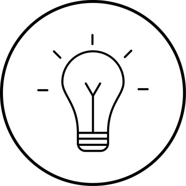 Ampul simgesinin vektör illüstrasyonu 