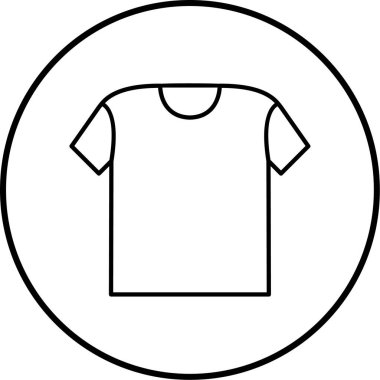 Bir t-shirt simgesinin vektör illüstrasyonu
