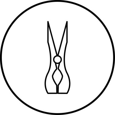Makas. Web simgesi basit illüstrasyon