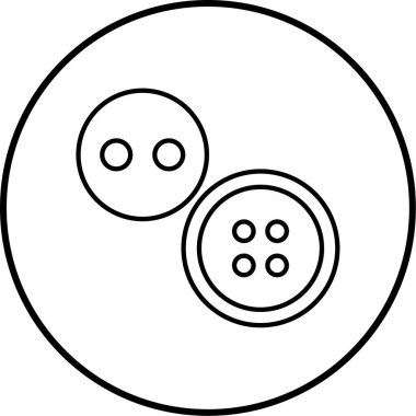 Düğme simgesinin vektör illüstrasyonu 