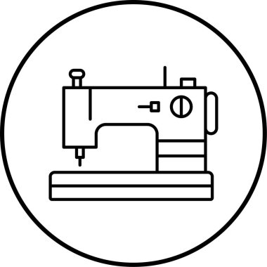 Dikiş makinesi simgesi. vektör illüstrasyonu